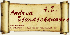 Andrea Đurđekanović vizit kartica